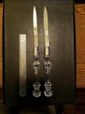 Pair of Fostoria letter openers