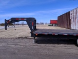 GOOSENECK TRAILER - 16FT FLAT WITH 4 FT DOVE TAIL - NO TITLE