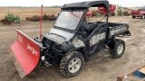 2016 JD 825 GATOR, GAS, CAMO COLOR, WINDSHIELD, BOSS SNOW PLOW