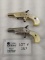 PAIR OF BUTLER SINGLE SHOT DERRINGER (1 GOLD - 1 SILVER) IN 31 BLACK POWDER