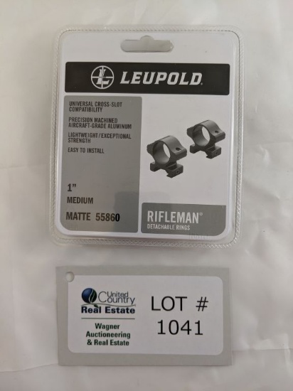 LEUPOLD 1" MEDIUM MATTE 55860 RIFLEMAN DETACHABLE RINGS