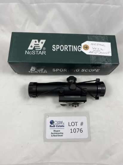 NCSTAR 4X22 SCOPE WITH AR-15 MOUNT NIB
