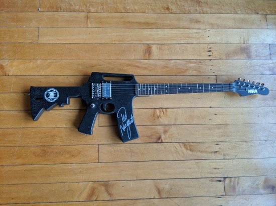 NRA GUITAR SIGNED BY TED NUGENT