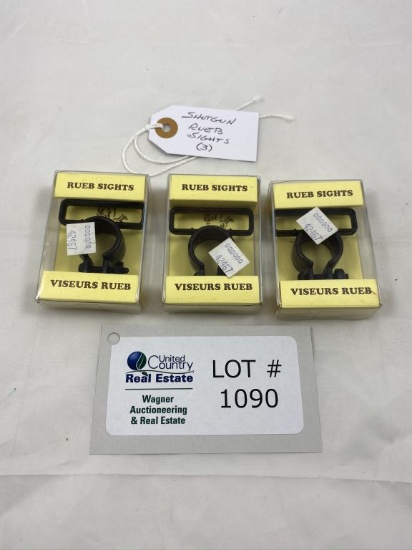 RUEB SHOT GUN SIGHTS (3) NEW NIB