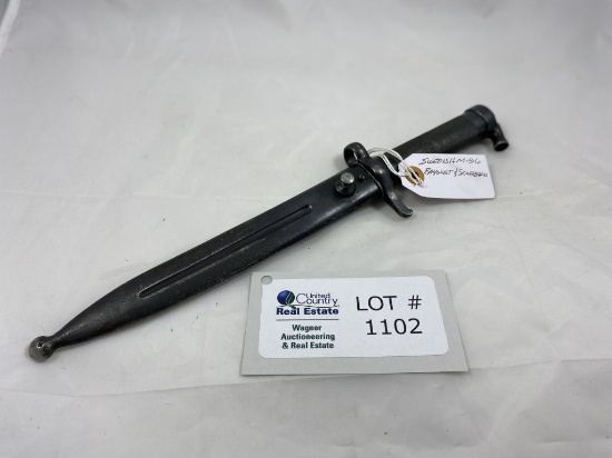 SWEDISH M96 BAYONET IN SCABBARD