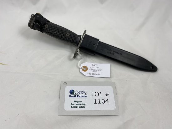 US M10 BAYONET IN SCABBARD