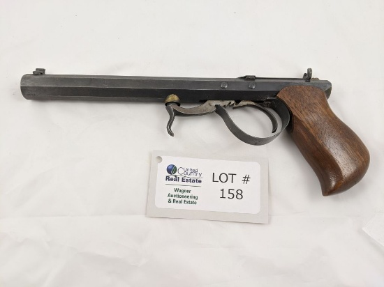 HOPKINS ALLEN SINGLE SHOT UNDER HAMMER BLACK POWDER PISTOL