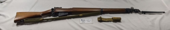 ENFIELD NO. 4 MK1 LONG BRANCH DATED 1942 BOLT ACTION RIFLE .303 CALIBER, (10) ROUND MAGAZINE, ADJUST