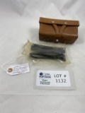 SKS STRIPPER CLIPS (10) IN SKS LEATHER POUCH NEW