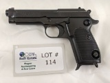 MADDI HELWAN BRIGADIER MODEL SEMI-AUTOMATIC PISTOL 9MM CALIBER, (8) ROUND FINGERTIP EXTENSION MAGAZI