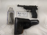 WALTHER P-1 MODEL SEMI-AUTOMATIC PISTOL 9MM CALIBER, 5” BARREL, ALL ORIGINAL NEW AND UNFIRED WITH TH