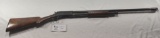 MARLIN MODEL 59 12GAU PUMP SHOTGUN - HAS SOME DAMAGE AT THE END OF THE MAGAZINE TUBE, SURFACE RUST, 