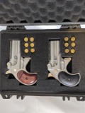 2 GUN DERRINGER SET APACHE MOD. CB38 38SPECIAL & CB9 - 9MM W/ HARD CASE - NIB
