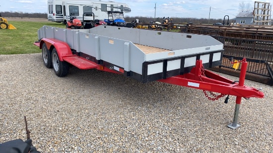 DUAL AXLE UTILITY TRAILER - 18'X70" - LIKE NEW