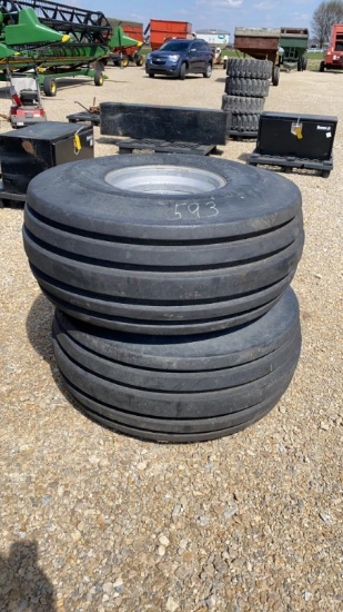 16.5-16.1 FRONT TRACTOR TIRES ON 8 HOLE RIMS