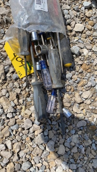 BAG OF SOCKETS , SCREW DRIVERS