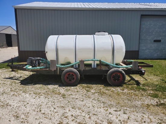 Nurse Tank on Trailer, No Title, 1300 Gallon, Briggs Pump, 2 ½” Plumbing