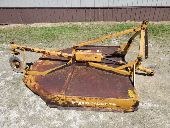 Woods Cadet 72 Rotary Mower, 6’, 3 Pt. Solid Rear Wheel