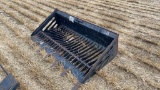 Skid steer mount 72” rock bucket with replaceable points