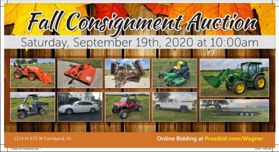 FALL FARM AND LARGE EQUIPMENT AUCTION