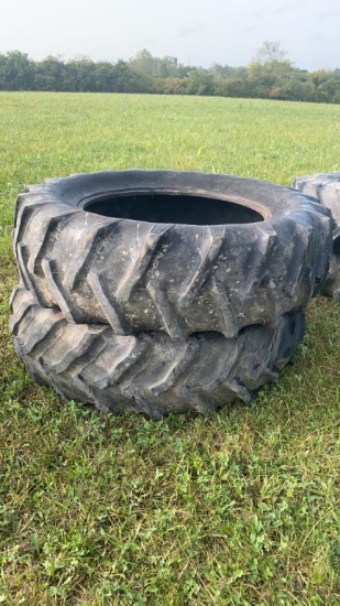 1- 18.4 38 firestone tire and 1 18.4 38 Goodyear and tubes 40% rubber