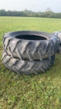 1- 18.4 38 firestone tire and 1 18.4 38 Goodyear and tubes 40% rubber