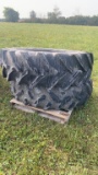 1 - 18.4 34 BF GOODRICH @ 60% and 18.4-34 Goodyear @ 25% with tubes