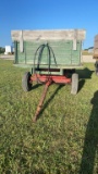 Wooden flat bed  trailer w/ hoist and sides