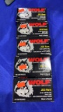 (5) boxes of Wolf Performance Ammo .223 REM , 55 GR, 20 cartridges per box