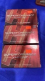 (3) Hornady Superformance Varmit, 50 GR, Vmax, 20 cartridges