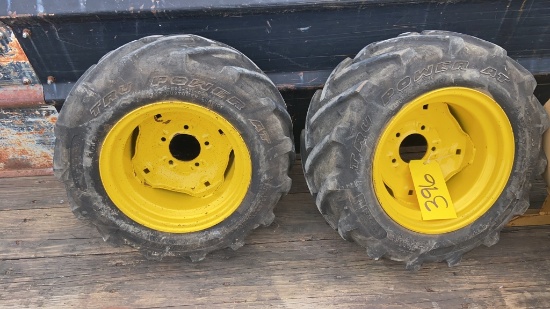 Pair 33x10.5 Tires on 5 Bolt Rims