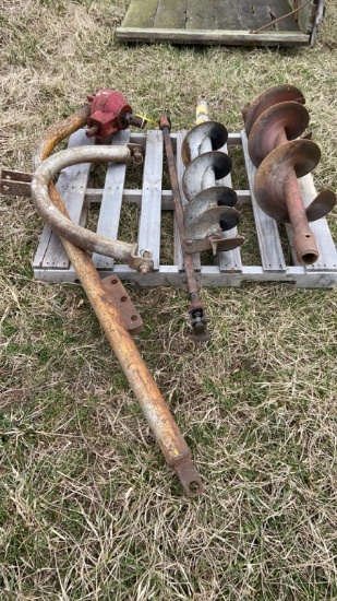 3 Point Post Hole Auger, New Gear Box, 6" & 12" Augers