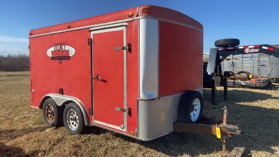 1985 US Expressline 12’ Enclosed Trailer, Tandem Axle, Cargo Doors