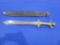 Small Heavy Duty Sword Small heavy duty sword, brass handle that looks like Buddha, no markings, mea