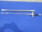 Thin Sword w/ Cover Thin made sword with cover, etched, and heavy handle, measures 33.5