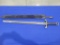 Mid Evil Replica Sword Large mid evil replica sword, brass bolister and end, measures 39.5