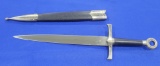 Double Sided Dagger w/ Sheath Small double sided dagger with sheath, marked China, measures 14
