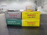 4 Boxes of 7.62x39mm Ammo Off brand 7.62x39mm ammo, 4 boxes of 22 shells for a total of 80 shells.