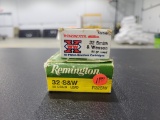 .32 S&W Ammo Two boxes of .32 S&W ammo, the Winchester box is a partial box, estimating 75 total rou