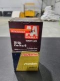 28ga Shotgun shells Two boxes of 28ga shotgun shells, Federal and Winchester brands, Federal are 3/4