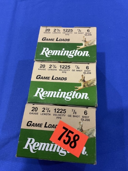 75rds, Remington, 20ga, game loads