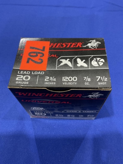 25rds, Winchester, 20ga, game and target