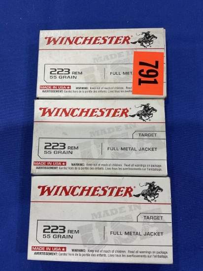 60rds, Winchester, 223rem, 55gr, target loads