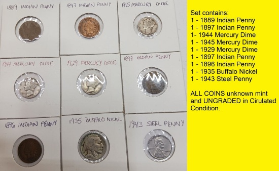 Starter Set of 9 Collector Coins