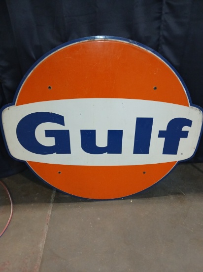 Gulf Porcelain Single Sided Sign