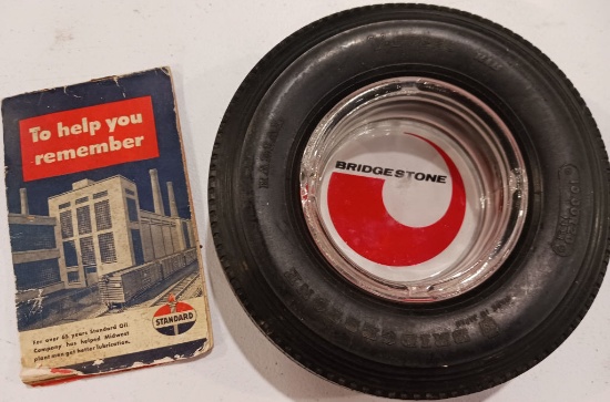 Bridgestone Ash tray and Standard Oil Pamphlet