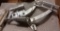 1955-57 Chevy Hood Hinges Polised Nickel NOS