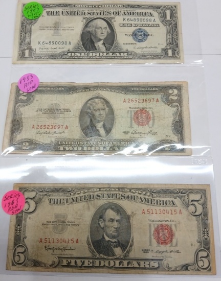 Currency Collector SET of 3 Bills
