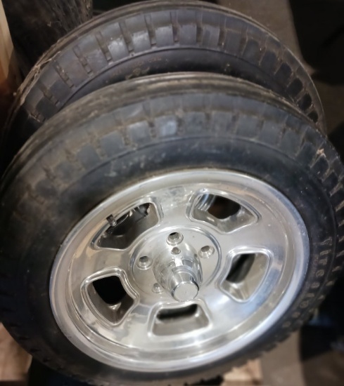 SET of 4 ET Branded Polished Wheels and Tires