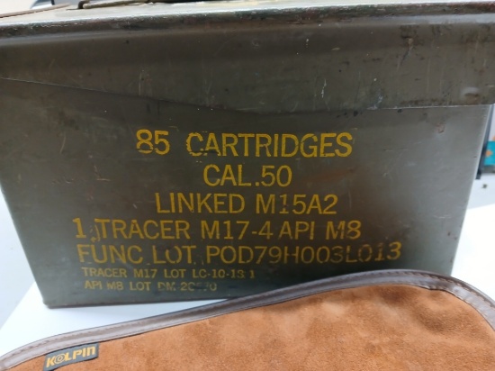 Suede Leather Gun Case and 50 CAL Ammo Can